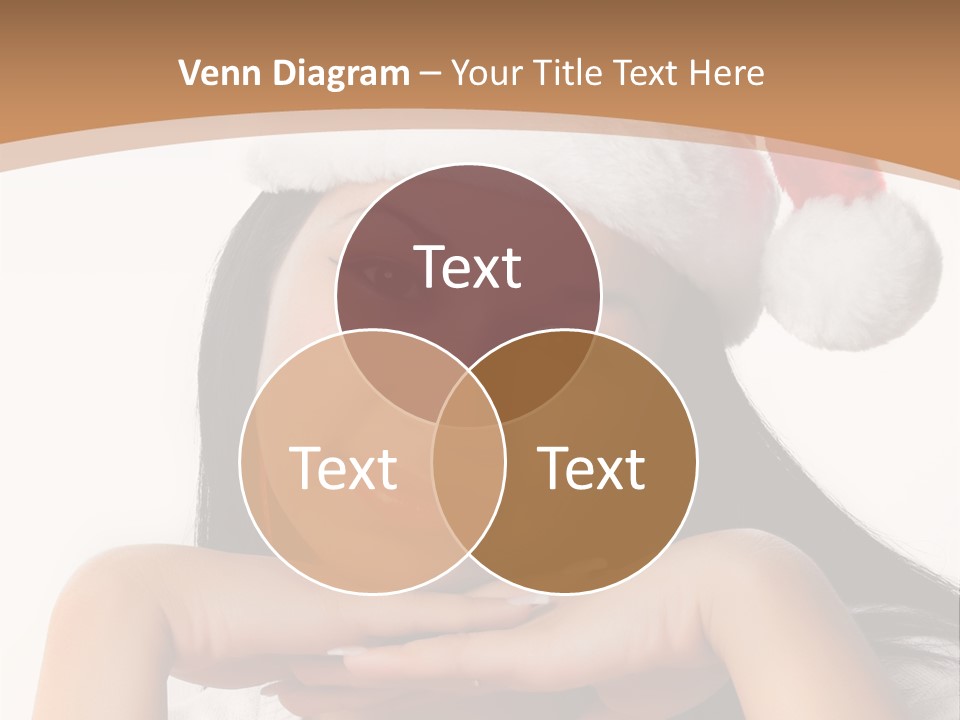 Christmas Woman Blue PowerPoint Template