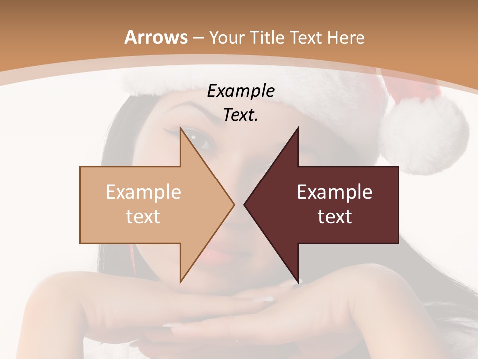 Christmas Woman Blue PowerPoint Template