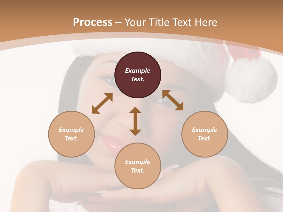 Christmas Woman Blue PowerPoint Template