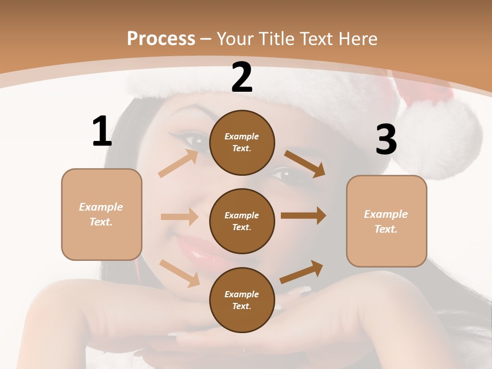 Christmas Woman Blue PowerPoint Template