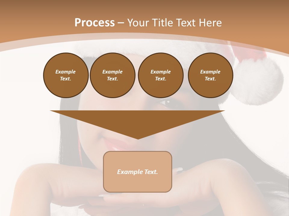 Christmas Woman Blue PowerPoint Template