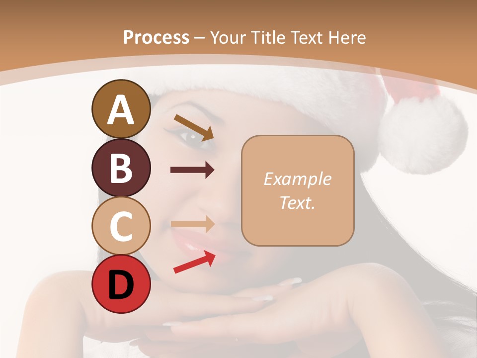 Christmas Woman Blue PowerPoint Template