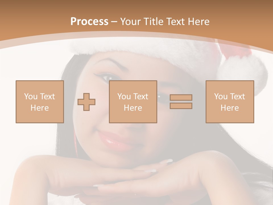 Christmas Woman Blue PowerPoint Template