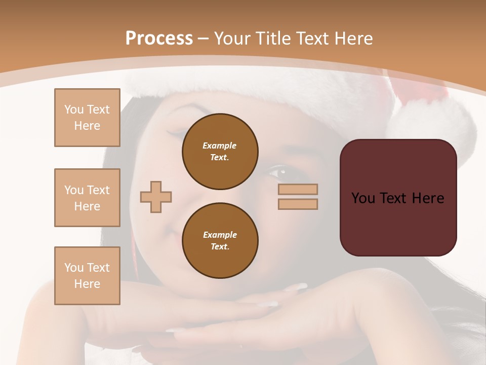 Christmas Woman Blue PowerPoint Template