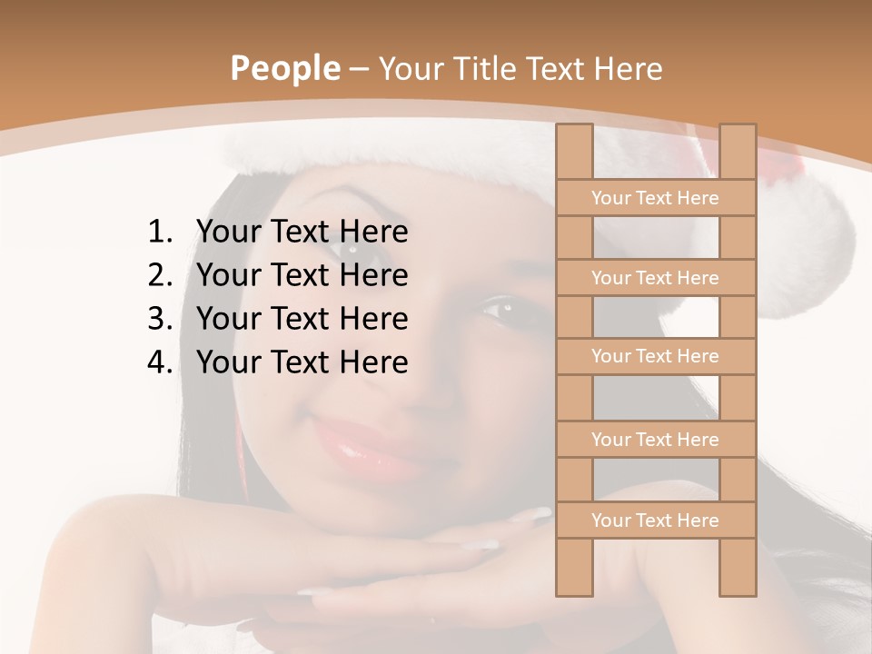 Christmas Woman Blue PowerPoint Template