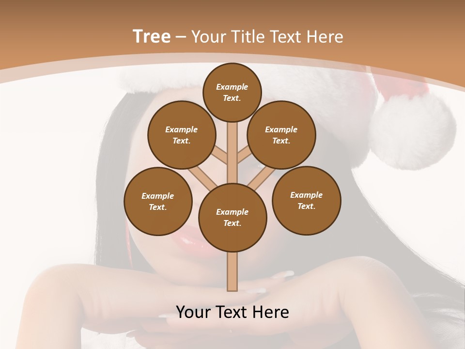 Christmas Woman Blue PowerPoint Template