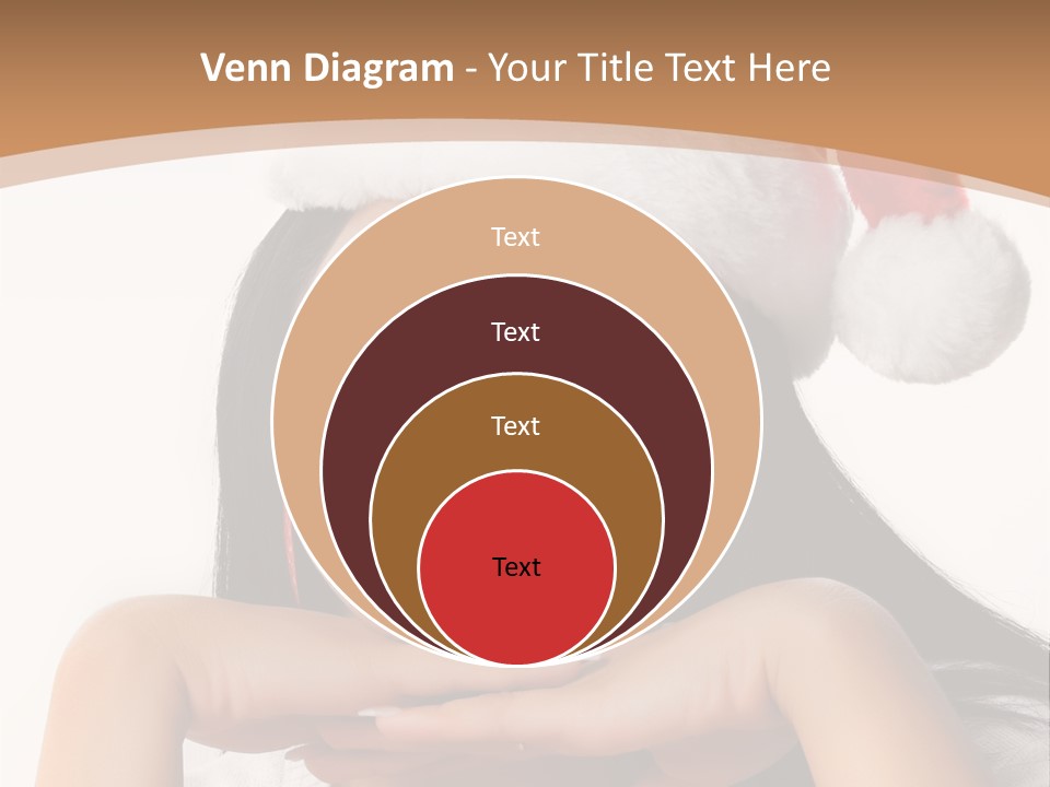 Christmas Woman Blue PowerPoint Template