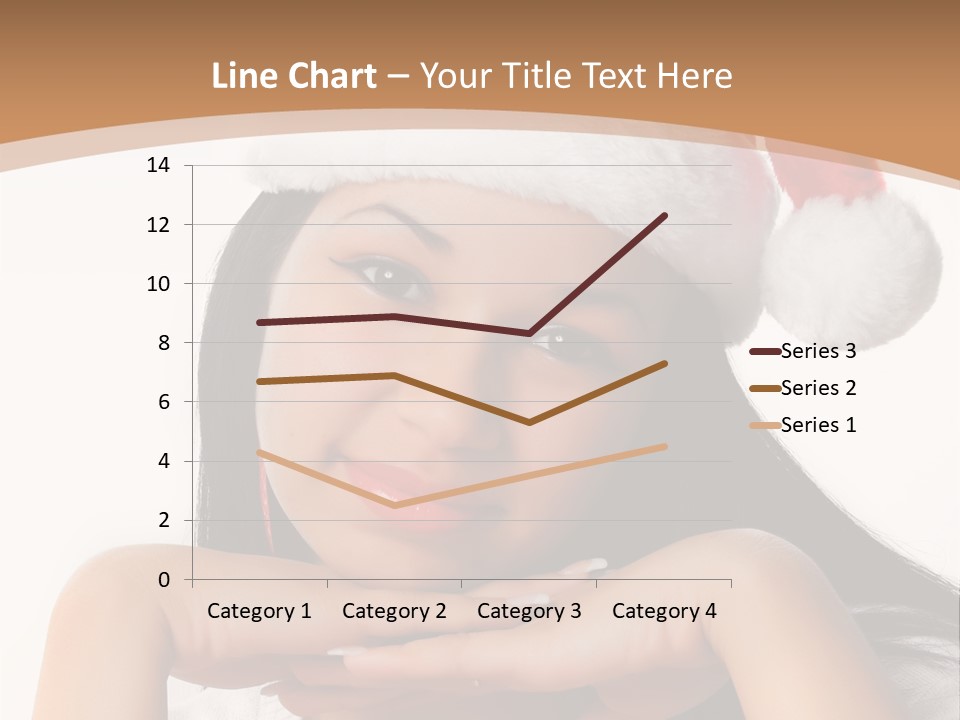 Christmas Woman Blue PowerPoint Template