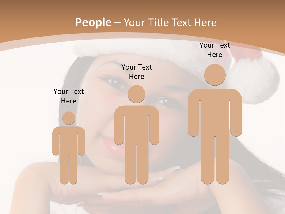 Christmas Woman Blue PowerPoint Template