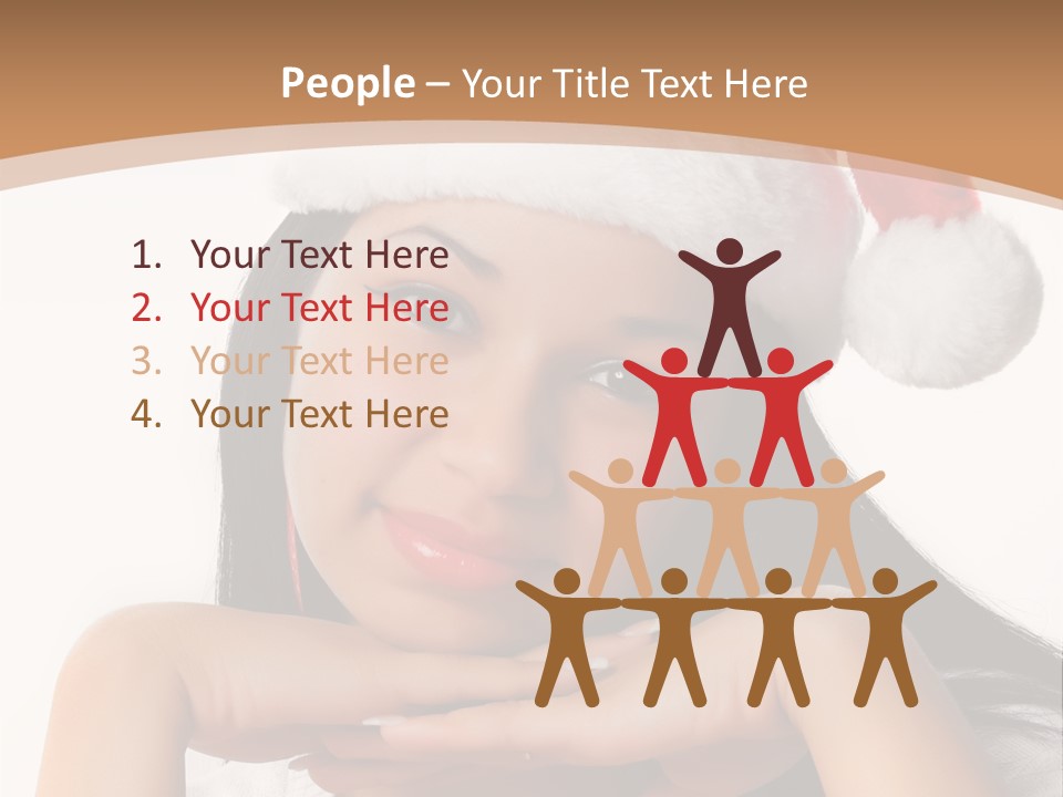 Christmas Woman Blue PowerPoint Template