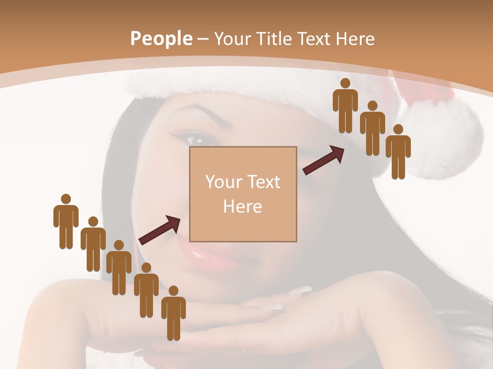 Christmas Woman Blue PowerPoint Template