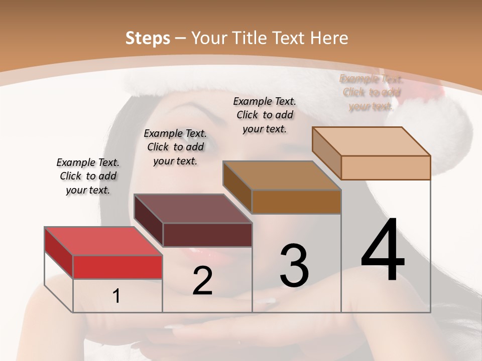 Christmas Woman Blue PowerPoint Template