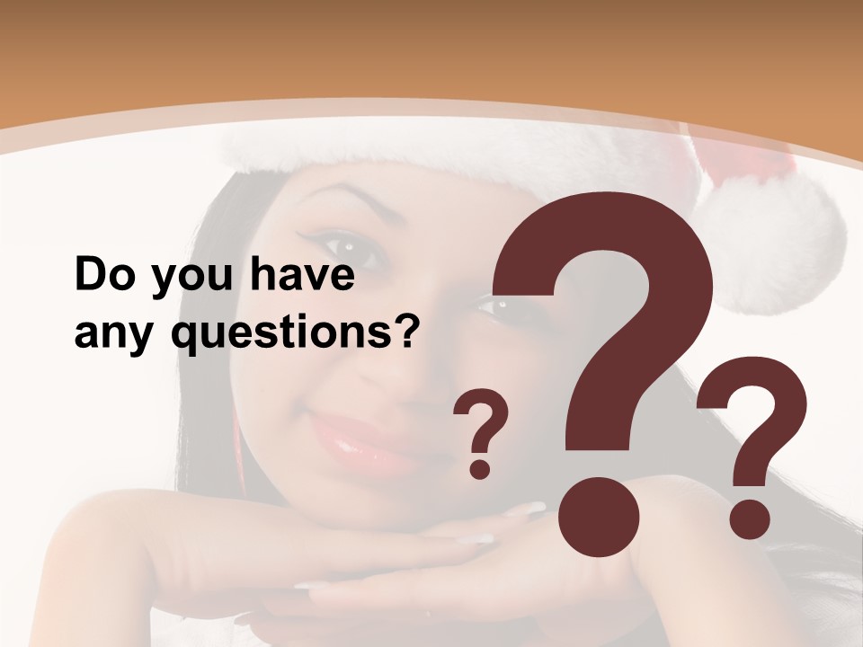 Christmas Woman Blue PowerPoint Template