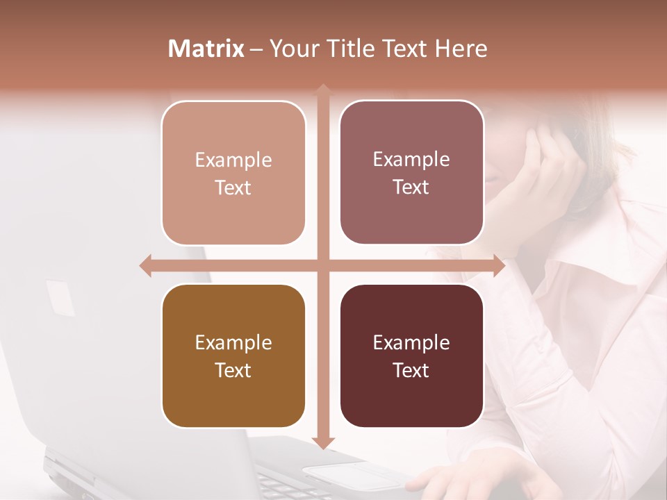 People Laptop Eye PowerPoint Template