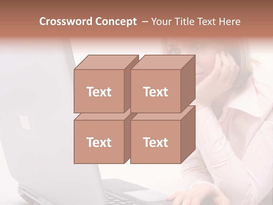 People Laptop Eye PowerPoint Template