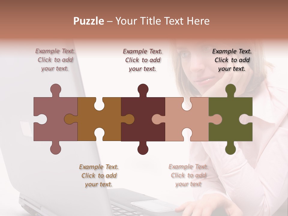 People Laptop Eye PowerPoint Template