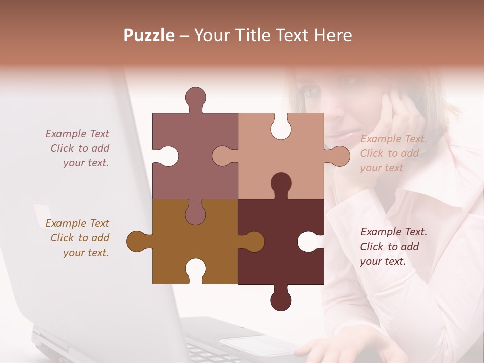 People Laptop Eye PowerPoint Template