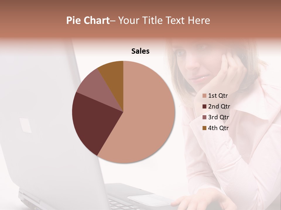People Laptop Eye PowerPoint Template