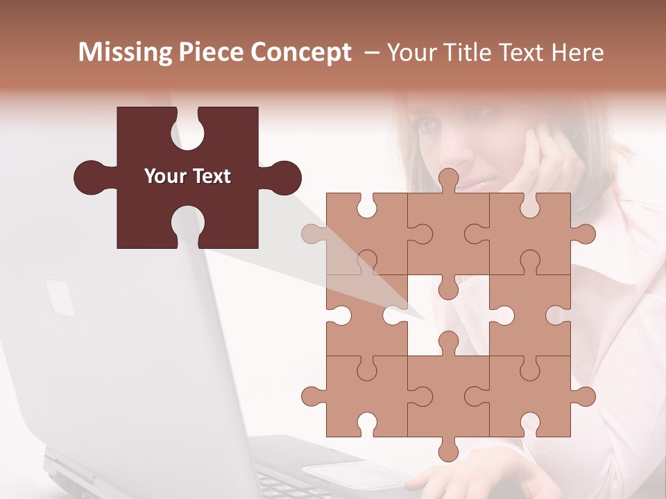 People Laptop Eye PowerPoint Template