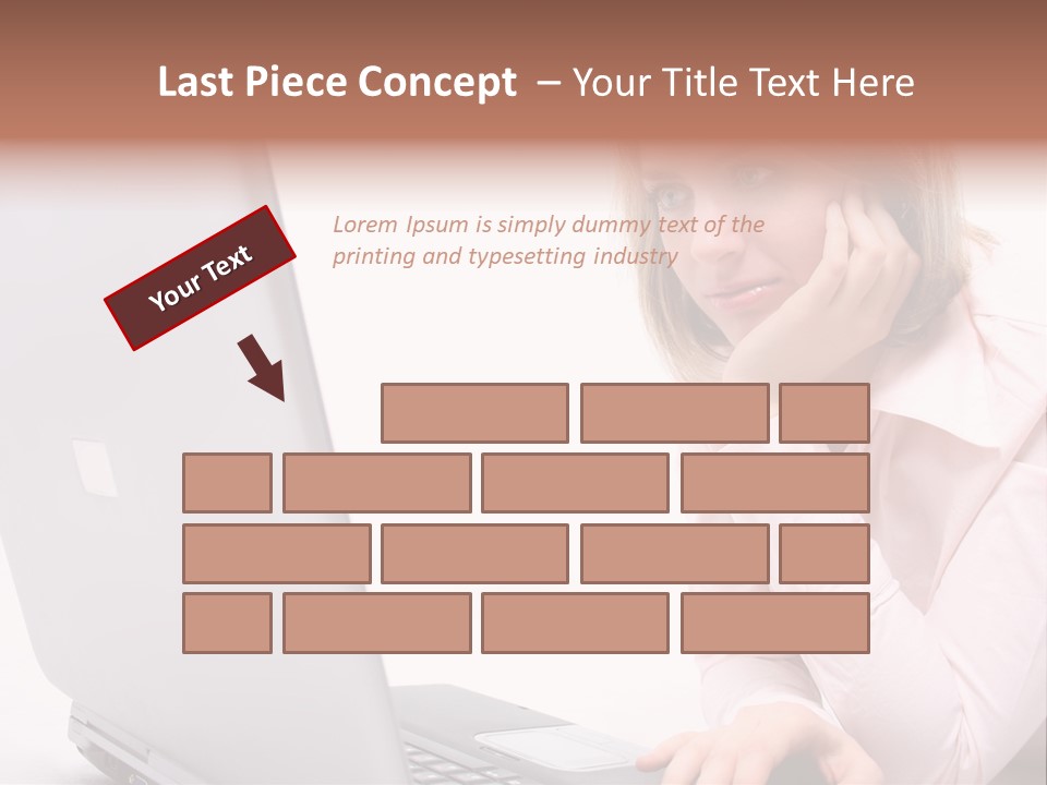 People Laptop Eye PowerPoint Template