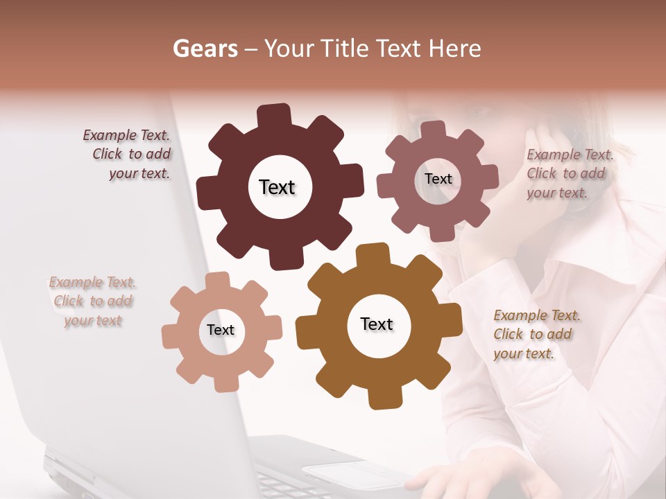 People Laptop Eye PowerPoint Template