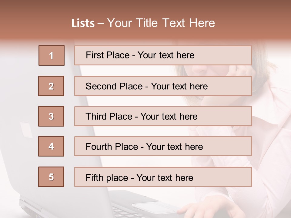 People Laptop Eye PowerPoint Template