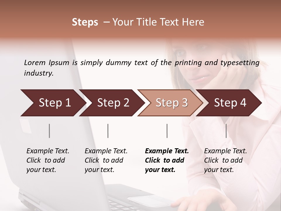 People Laptop Eye PowerPoint Template