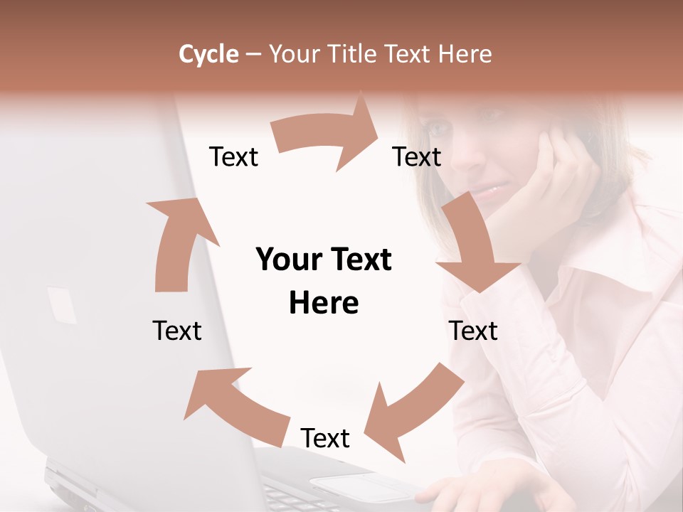 People Laptop Eye PowerPoint Template