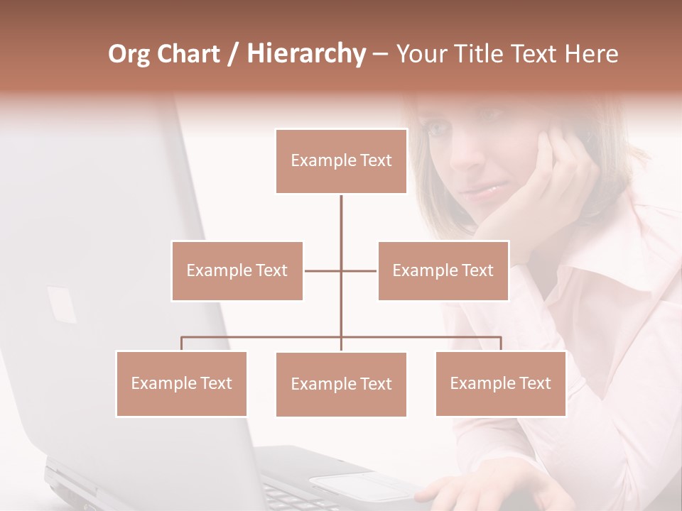 People Laptop Eye PowerPoint Template