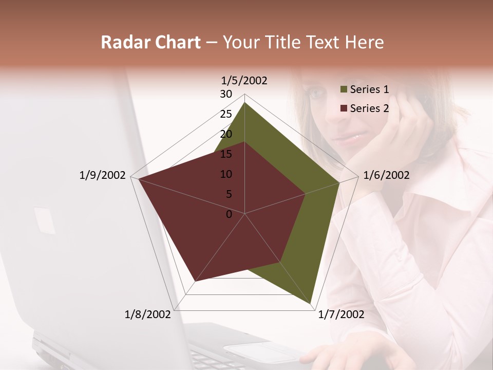 People Laptop Eye PowerPoint Template