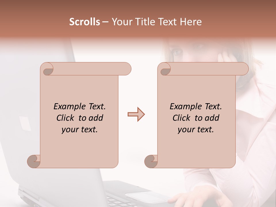 People Laptop Eye PowerPoint Template