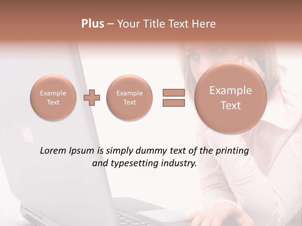 People Laptop Eye PowerPoint Template