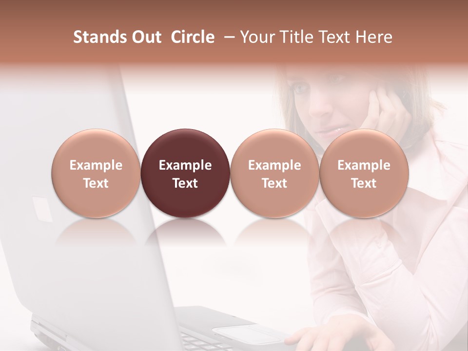 People Laptop Eye PowerPoint Template