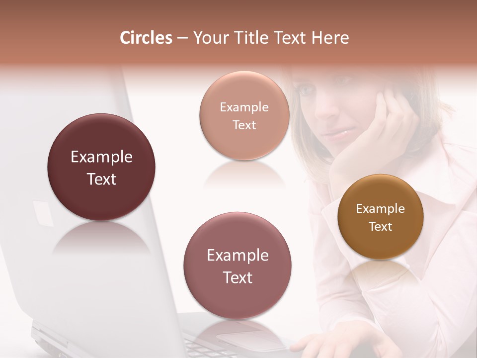 People Laptop Eye PowerPoint Template