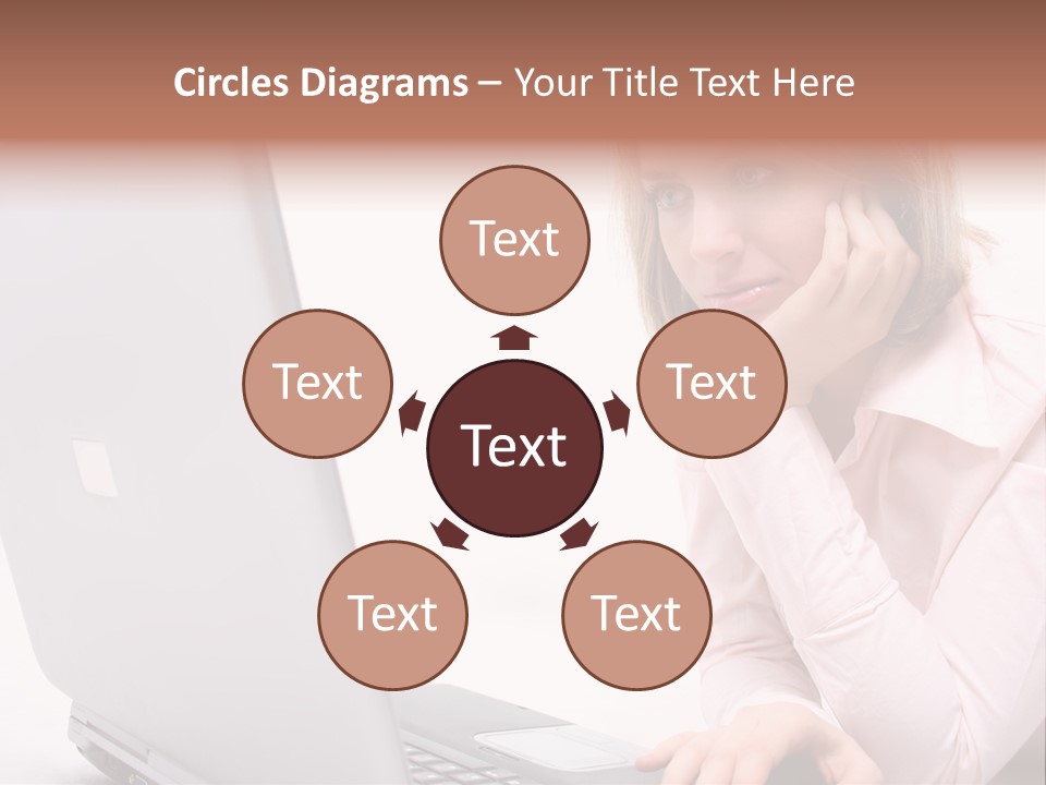 People Laptop Eye PowerPoint Template