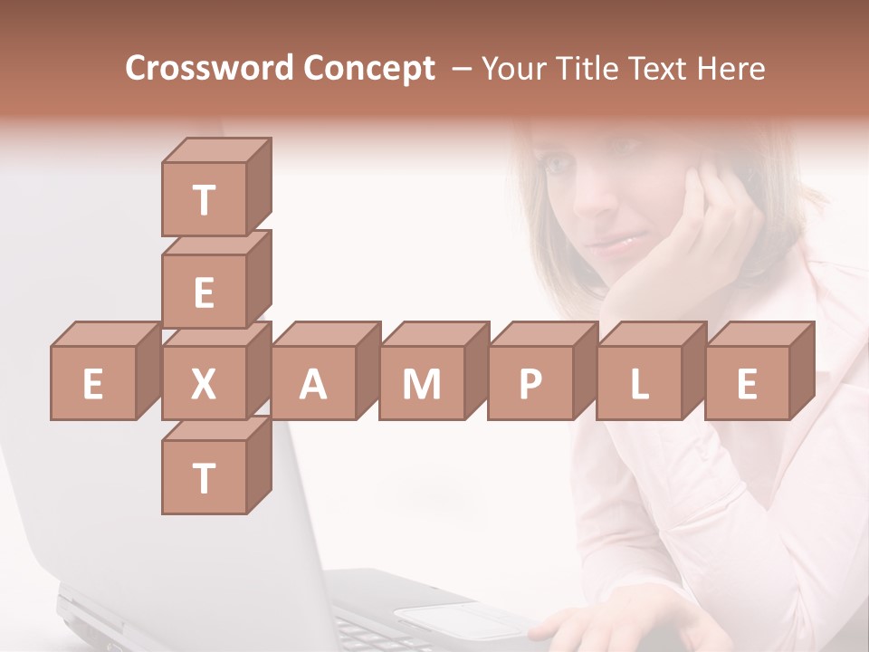 People Laptop Eye PowerPoint Template