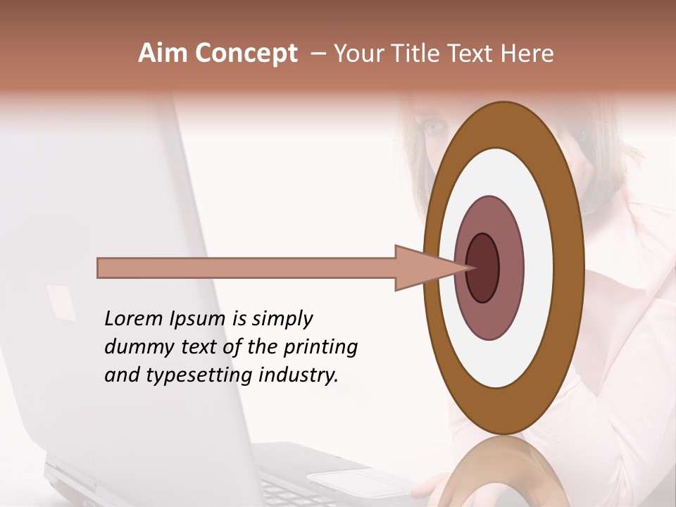 People Laptop Eye PowerPoint Template