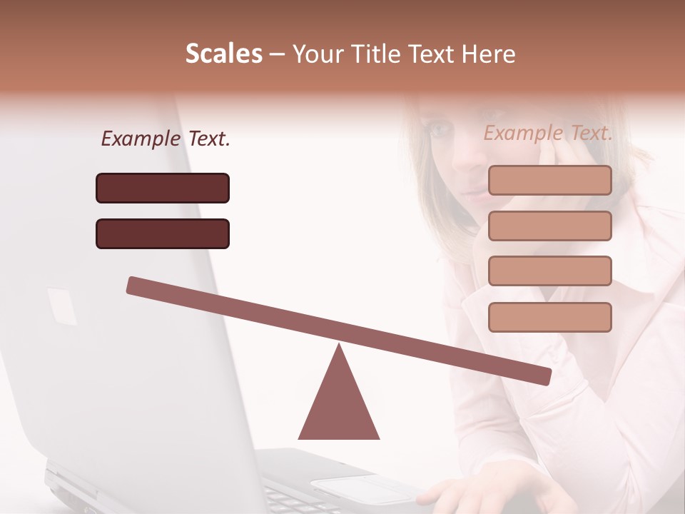 People Laptop Eye PowerPoint Template