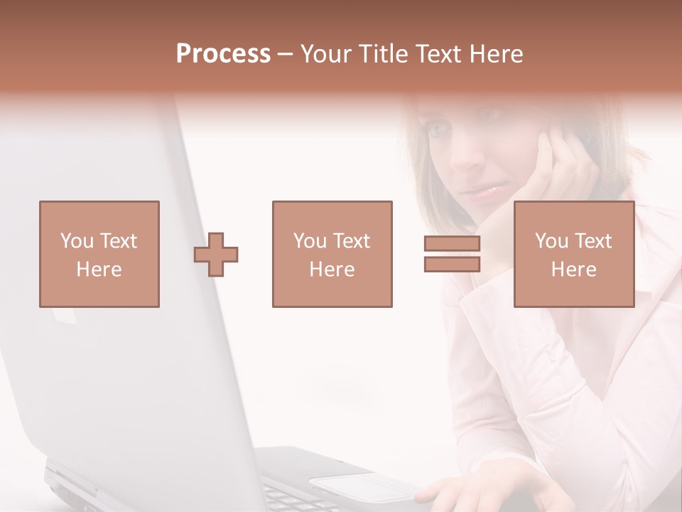 People Laptop Eye PowerPoint Template