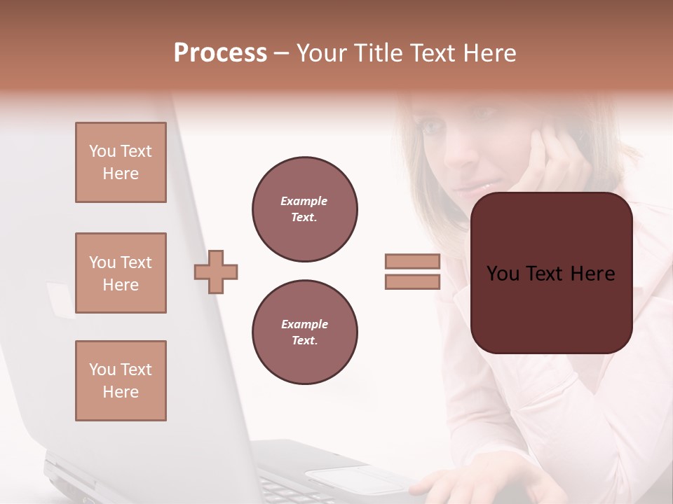 People Laptop Eye PowerPoint Template