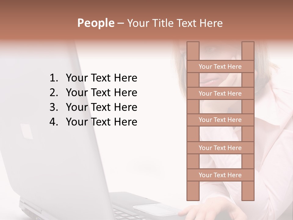 People Laptop Eye PowerPoint Template