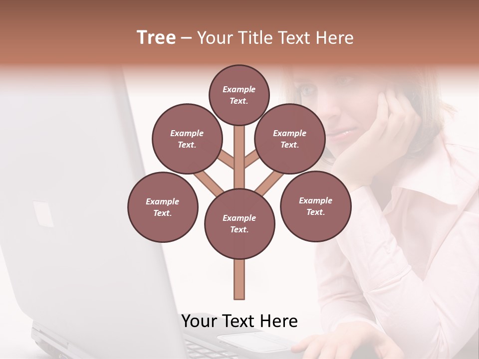 People Laptop Eye PowerPoint Template