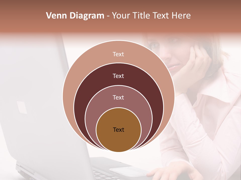 People Laptop Eye PowerPoint Template