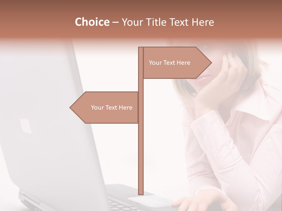 People Laptop Eye PowerPoint Template