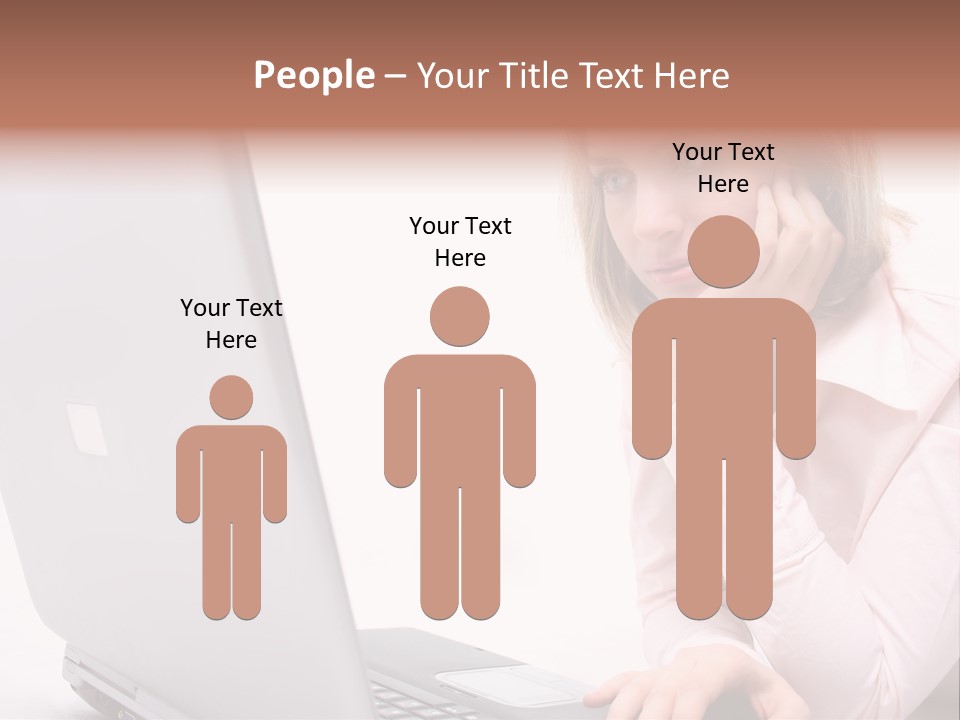 People Laptop Eye PowerPoint Template