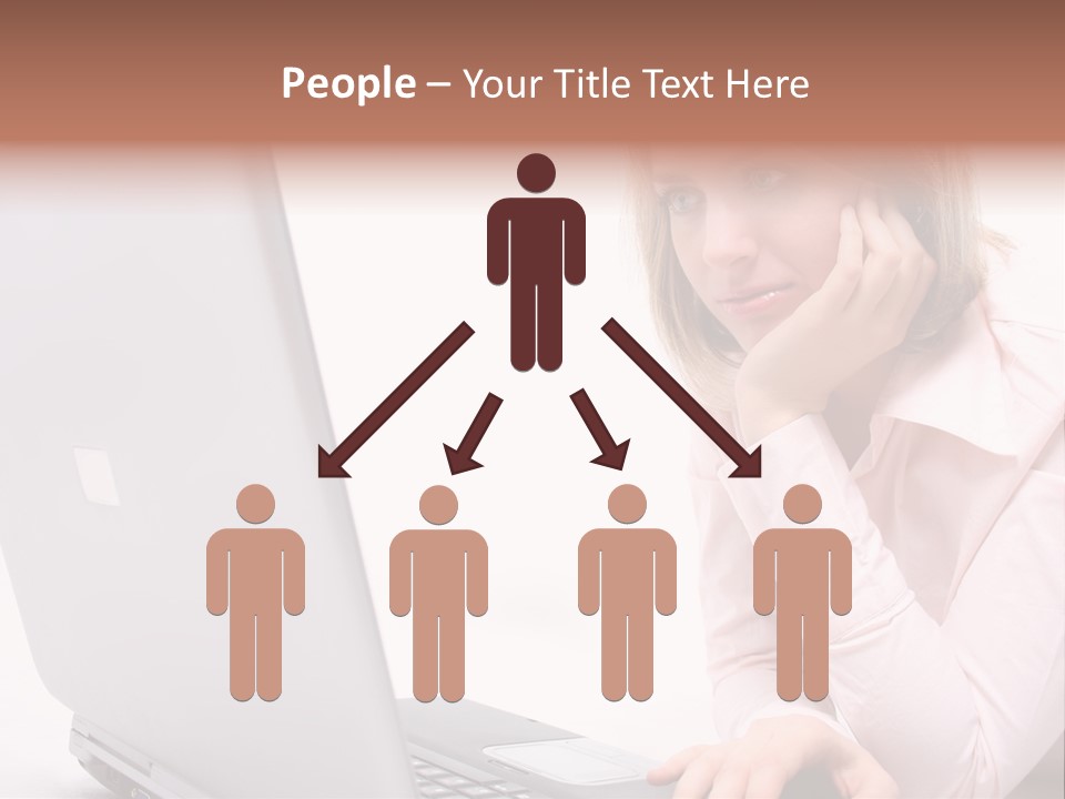 People Laptop Eye PowerPoint Template