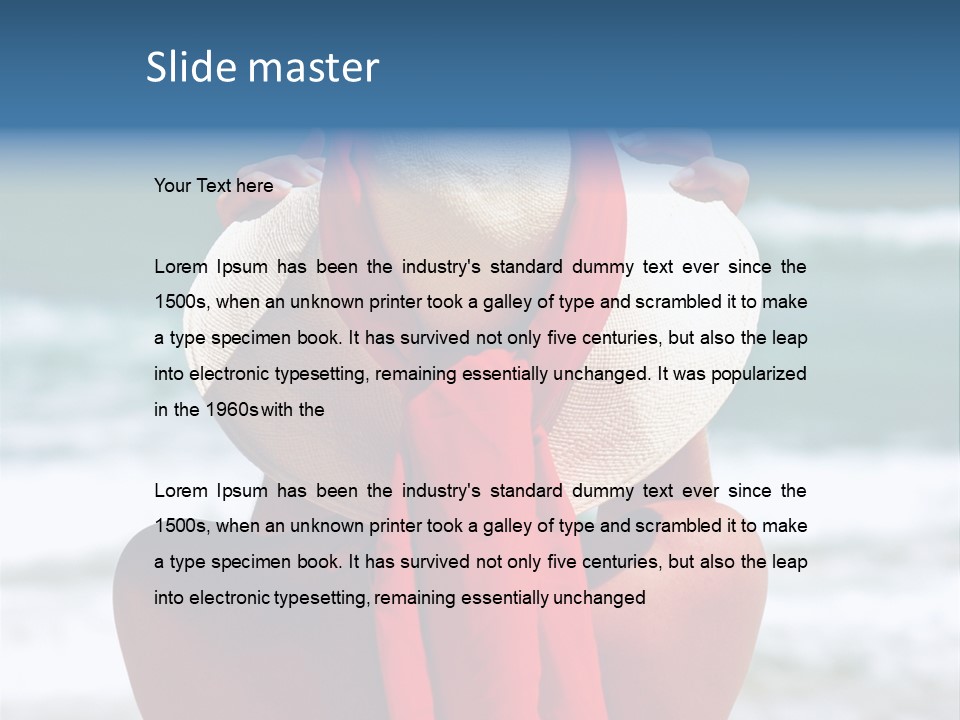 Sand Relaxing Girl PowerPoint Template