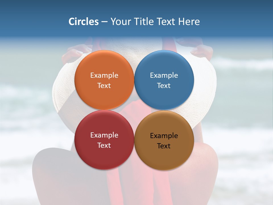 Sand Relaxing Girl PowerPoint Template