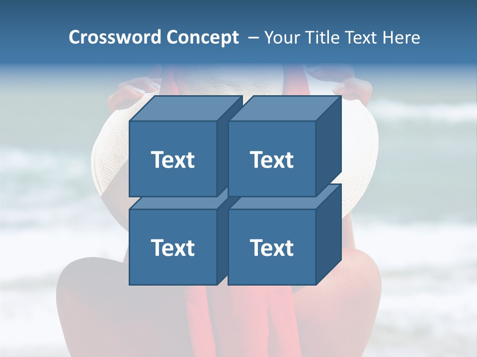 Sand Relaxing Girl PowerPoint Template