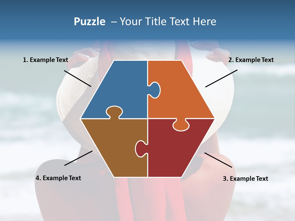 Sand Relaxing Girl PowerPoint Template